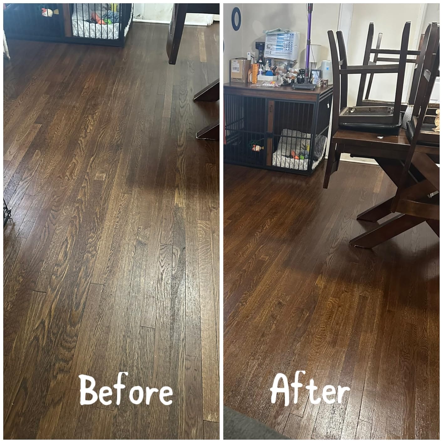 Weiman Hardwood Floor Cleaner and Polish Restorer Combo - 2 Pack - High-Traffic Hardwood Floor, Natural Shine, Removes Scratches, Leaves Protective Layer customer photo 1