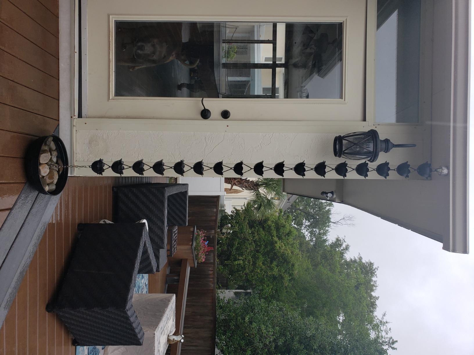 Monarch Rain Chains Aluminum Lotus Black Rain Chains for Gutters - 8.5 ft Black Decorative Rainchain Outdoor Durable Heavy Duty Gutter Chain Downspout customer photo 1