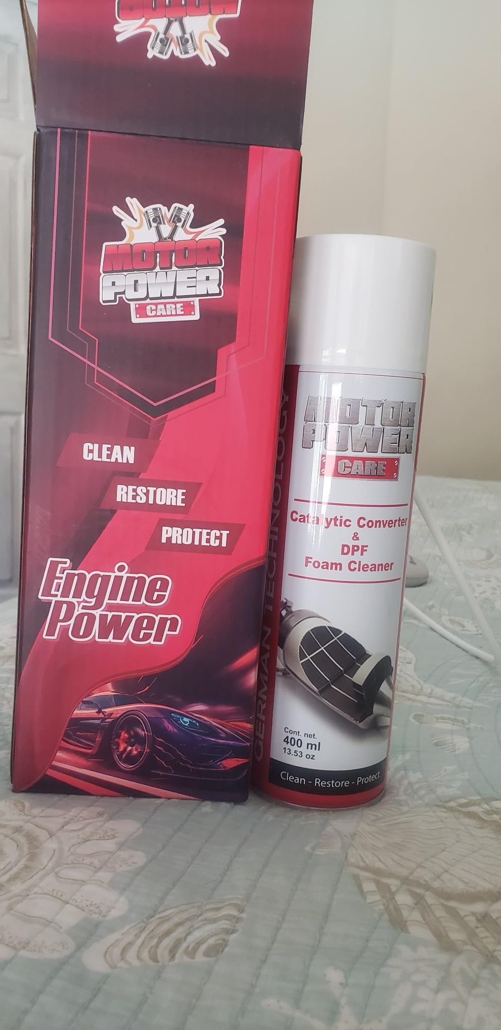 MotorPower Care DPF Foam Cleaner - Diesel Particulate Filter & Catalytic Converter Cleaner Spray | No Removal Needed | Cleans Soot & Carbon via O2 Sensor Port | German Technology customer photo 1