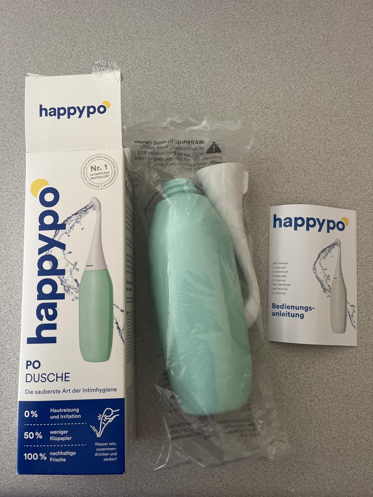 HappyPo The Original Portable Bidet - 300ml Peri Bottle for Moms, Women, and Anyone on The Go - Easy-Bidet 2.0 for Postpartum Care, Travel, Personal Hygiene (Mint) customer photo 1