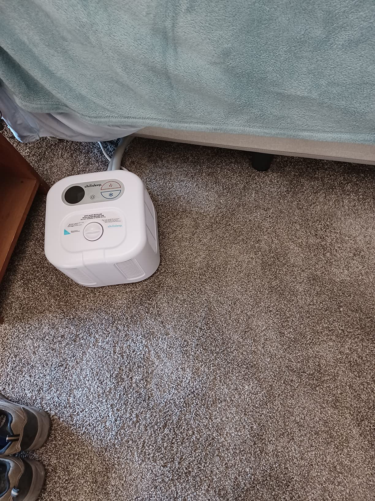 Chilipad Cube Bed Cooling System - Cooling & Heating Mattress Topper, Custom Bed Temperature, Cool Sleep Enhancement, Temp Range of 60-115F, ME Half King or TwinXL Size (38 W x 80 L), Model: CP502 customer photo 2