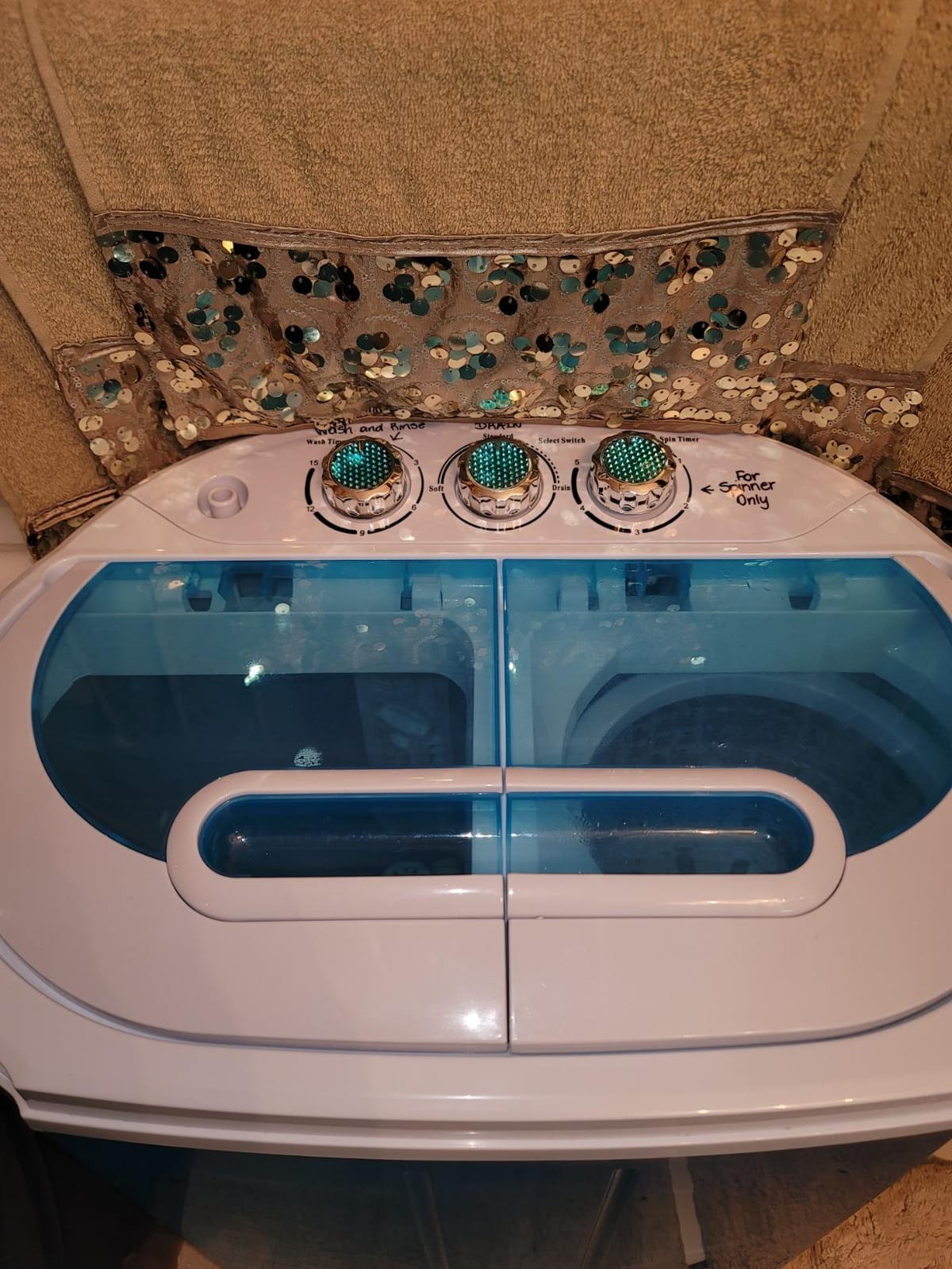 ZenStyle Portable Washer Compact Twin Tub 9.9 LB Mini Top Load Washing Machine Washer/Spinner w/ 6.57 FT Inlet Hose customer photo 1