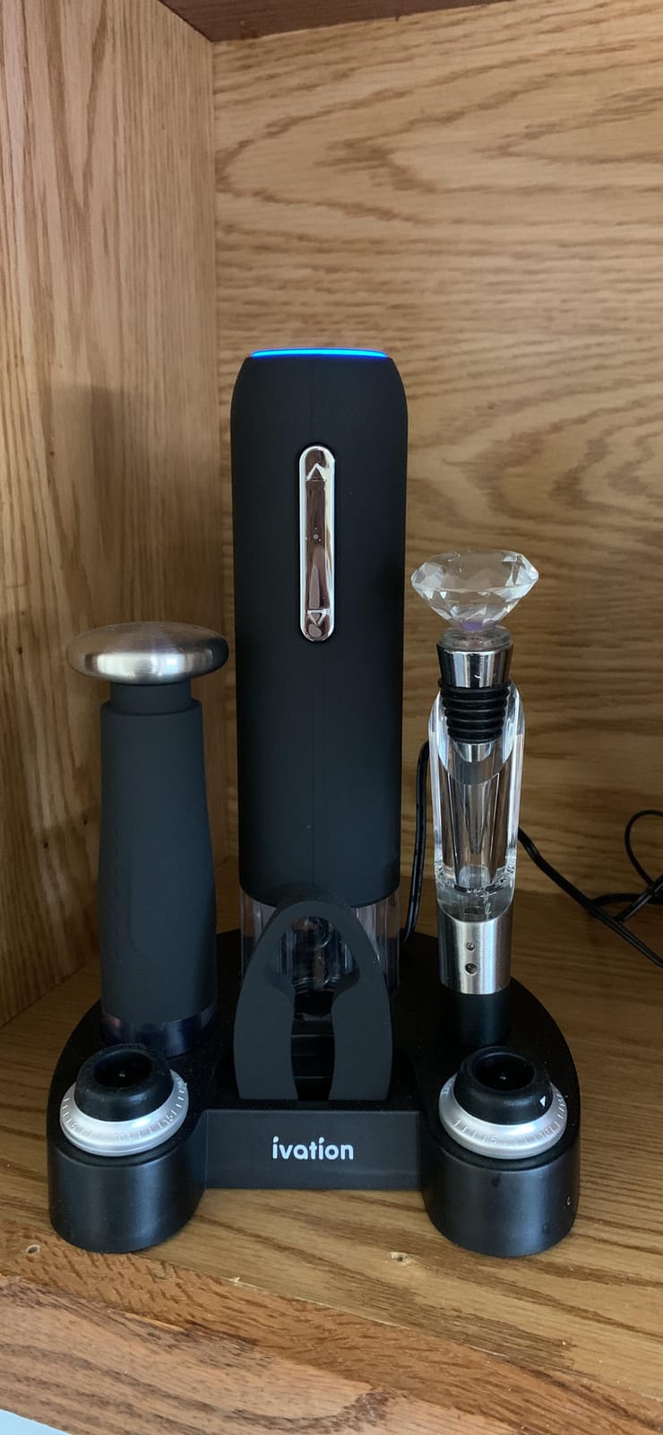 Ivation Wine Gift Set, 7-Piece Electric Opener, Aerator & Preserver Kit with Charging Base customer photo 2