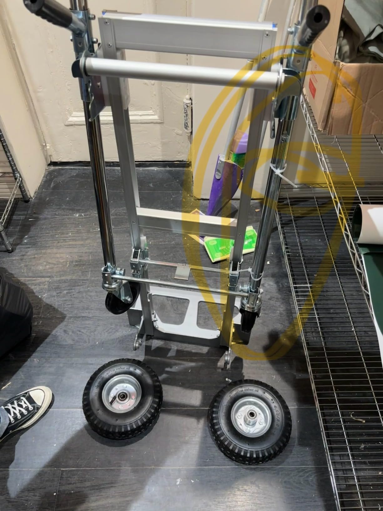 2 in 1 Aluminum Hand Truck Dolly 770lbs Weight Capacity Convertible Hand Truck Utility Cart (2 in 1) customer photo 2