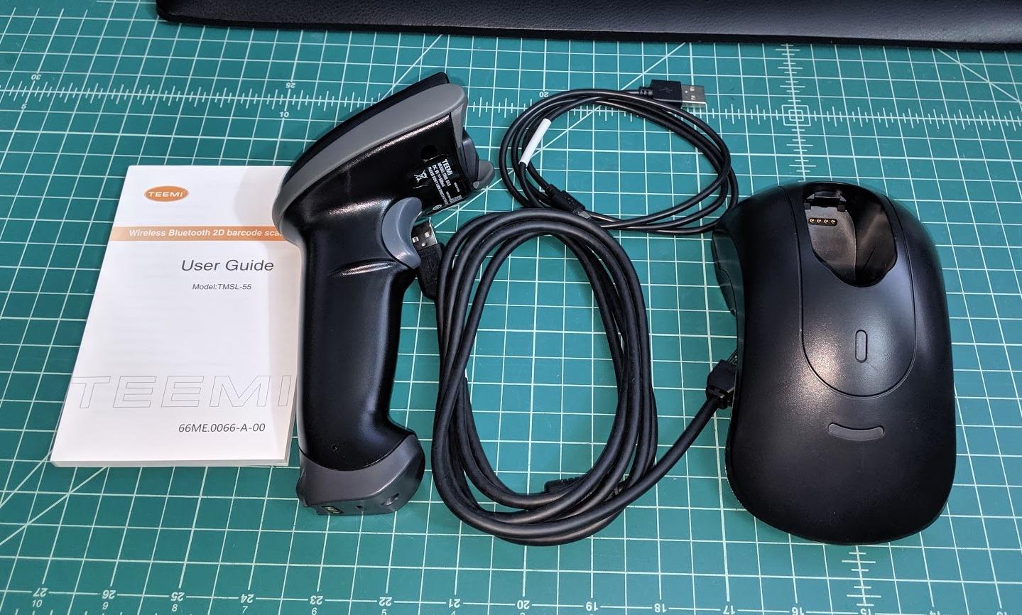 TEEMI Bluetooth Barcode Scanner with USB Charging Cradle Receiver TMSL-55CR | Tool-Free Replaceable Battery, 1D 2D QR Wireless Reader for Retail Warehouse, BT 5.0 Long Range, Data Formatting customer photo 1
