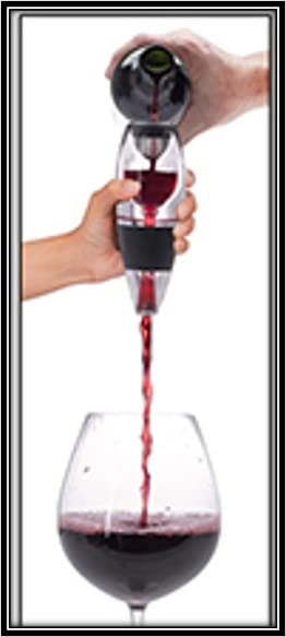 VINVOLI Wine Aerator - Red Wine Pourer with Sediment Filter & Stand | Instant 3-stage aeration - softens tannins for a bolder taste and richer aroma in seconds customer photo 2