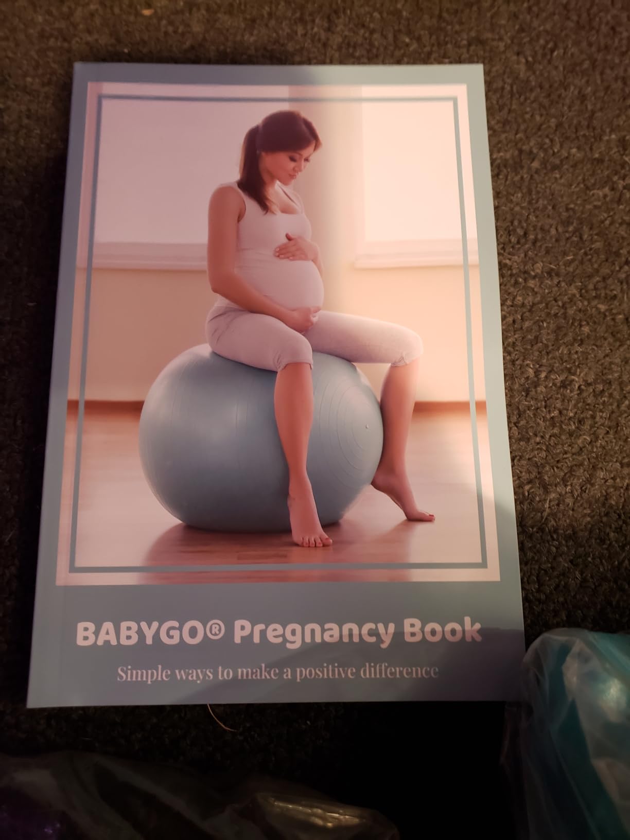 BABYGO Birthing Ball - Pregnancy Yoga Labor & Exercise Ball & Book Set Trimester Targeting, Maternity Physio, Birth & Recovery Plan Included Anti Burst Eco Friendly customer photo 1