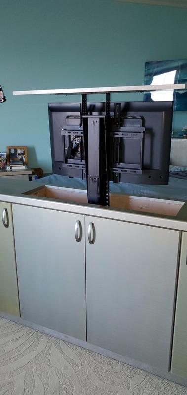 Touchstone Valueline 30003 Smart Motorized TV Lift for 26-50 inch TVs - Pop-Up Cabinet Mount, Alexa & Google Enabled, 5-Year Warranty, 28 inch Travel, 170 lb Capacity, RF & Wired Remotes customer photo 2