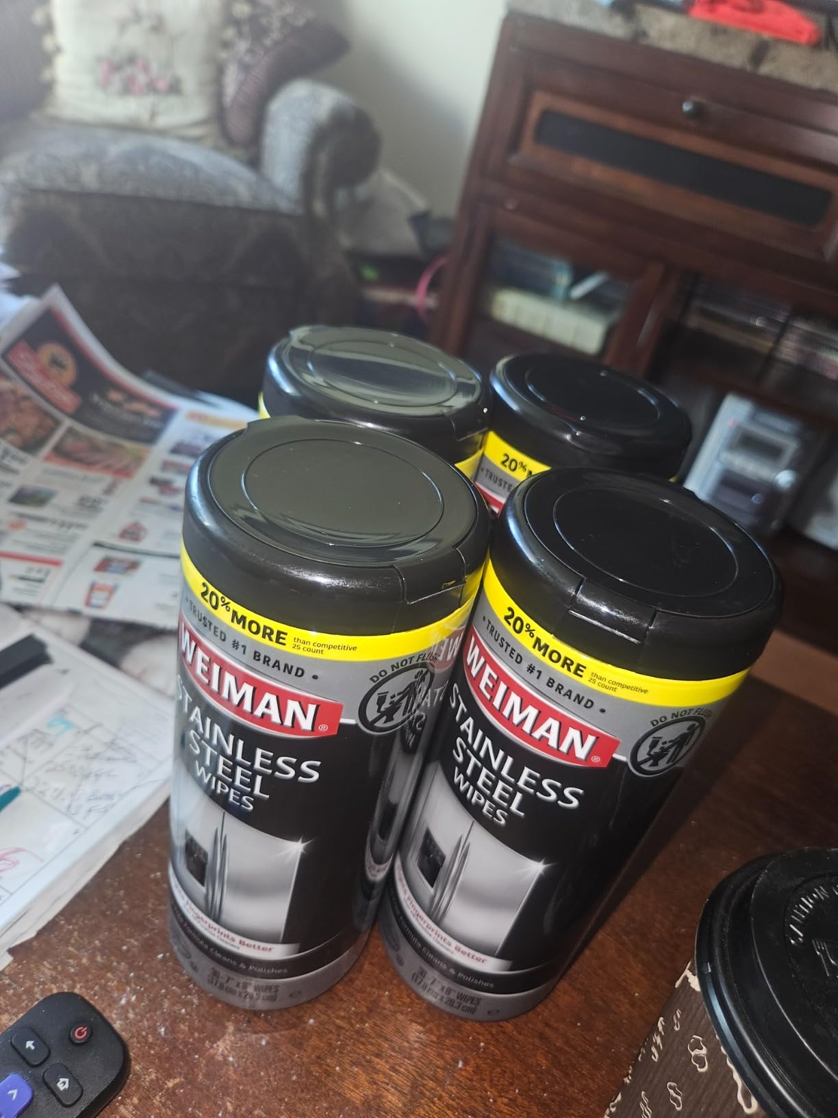 Weiman Stainless Steel Cleaner & Polish Kit, 2 Wipes & Cloth - Anti Fingerprint, Removes Water Spots & Grease, No Streaks or Residue, Metal Polish, Chrome customer photo 1