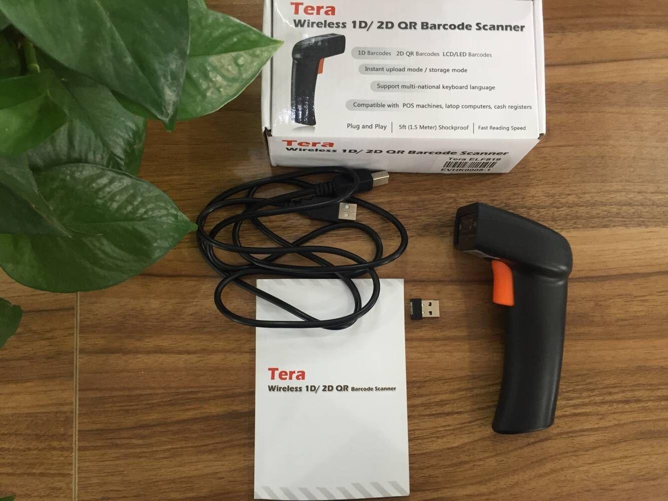 Tera Barcode Scanner with Battery Indicator: 2D Wireless, D5100 Orange | USB Wired, 2.4G Wireless, 2200mAh Battery, 1D 2D QR Scanning, IP54 Protection, Retail Checkout Warehouse School PC Phone customer photo 1