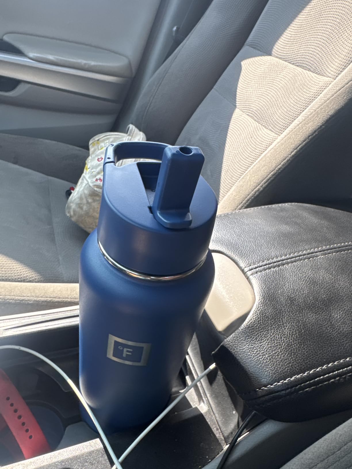 IRON FLASK 40 oz Wide Mouth Water Bottle with Straw | Insulated Stainless Steel Sports Water Bottle with Leakproof Straw Lid - BPA Free, Cold 24 Hrs, Sweat Free (Midnight Black) customer photo 2