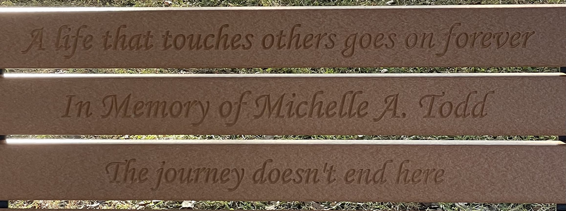 Memorial Park Bench customer photo 1