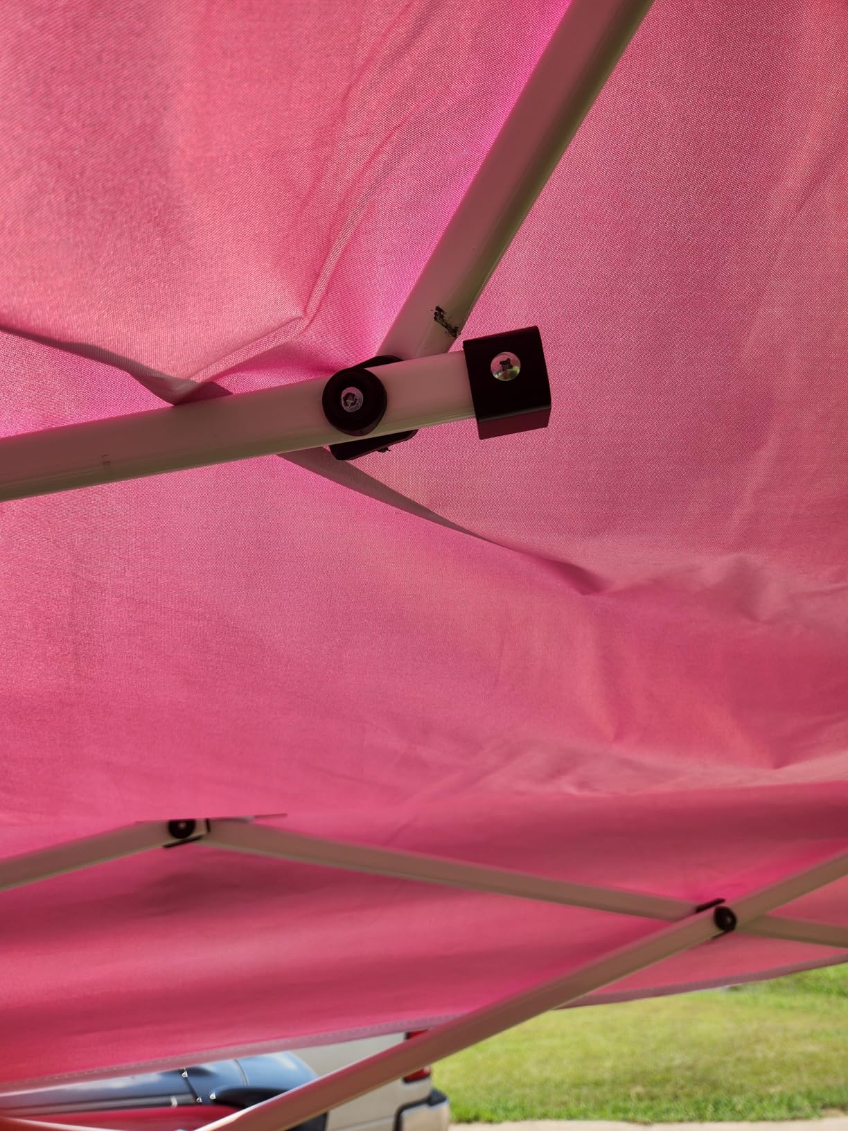 EAGLE PEAK 10x10 Pop Up Canopy Tent Easy Up Canopy Outdoor, White | Patented PeakPush Center Lock, 1 Person Setup Portable Pop Up Tent, Beach, Markets, Camping Sport Events, Wheeled Carry Bag customer photo 1