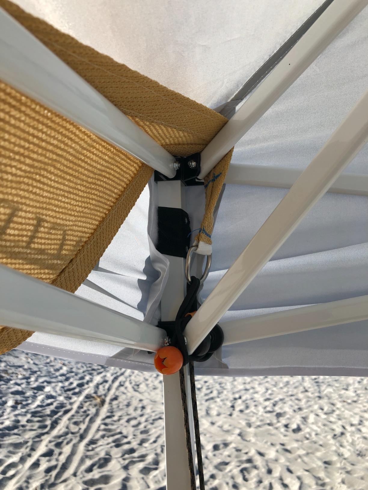 EAGLE PEAK 10x10 Pop Up Canopy Tent Easy Up Canopy Outdoor, White | Patented PeakPush Center Lock, 1 Person Setup Portable Pop Up Tent, Beach, Markets, Camping Sport Events, Wheeled Carry Bag customer photo 2