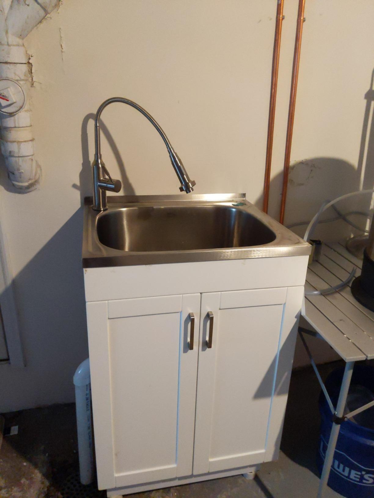 Transolid TCM-2420-WC 24-in. All-in-One Laundry/Utility Kit with Magnetic Sink Accessories, White/Stainless Steel customer photo 1