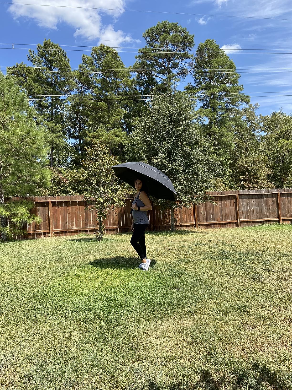G4Free 62 Inch Portable Golf Umbrella Oversize Large Umbrella Double Canopy | Windproof Heavy Duty Umbrella, Automatic Open, Sport Umbrella, Waterproof Stick Umbrella, for Rain, for 2 People, Black customer photo 2