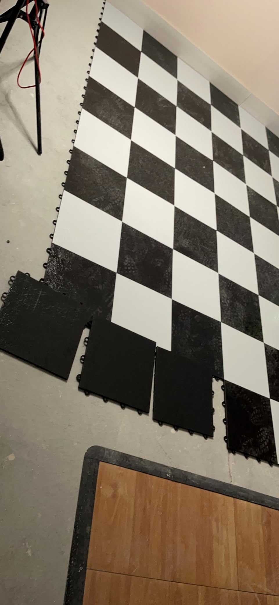 VersaStep by FlooringInc 12 x 12 Inch Interlocking Dance Floor Tiles, Black, 32 Tiles, 32 Sq Ft customer photo 1