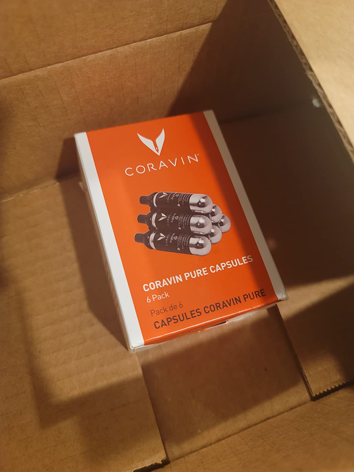 Coravin Wine Preservation System Replacement Argon Capsules, 6-Pack, Silver customer photo 2