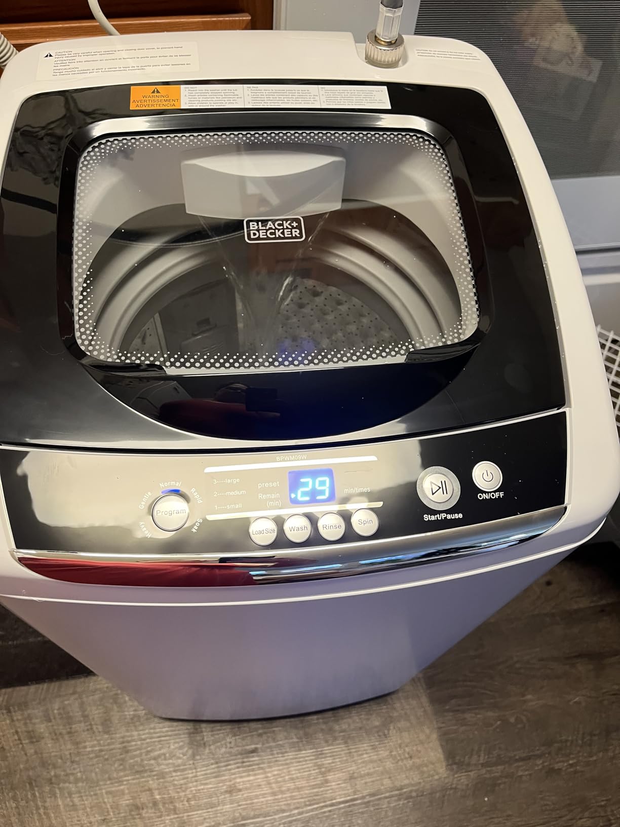 BLACK+DECKER 1.7 Cu. Ft. Portable Washer, 11 lb. Capacity, BPWM16W, White | 11 lb. Capacity Washing Machine, 6 Cycles, Quick Connect Sink Adapter and Drain Hose Included, Cold and Hot Water Use customer photo 2