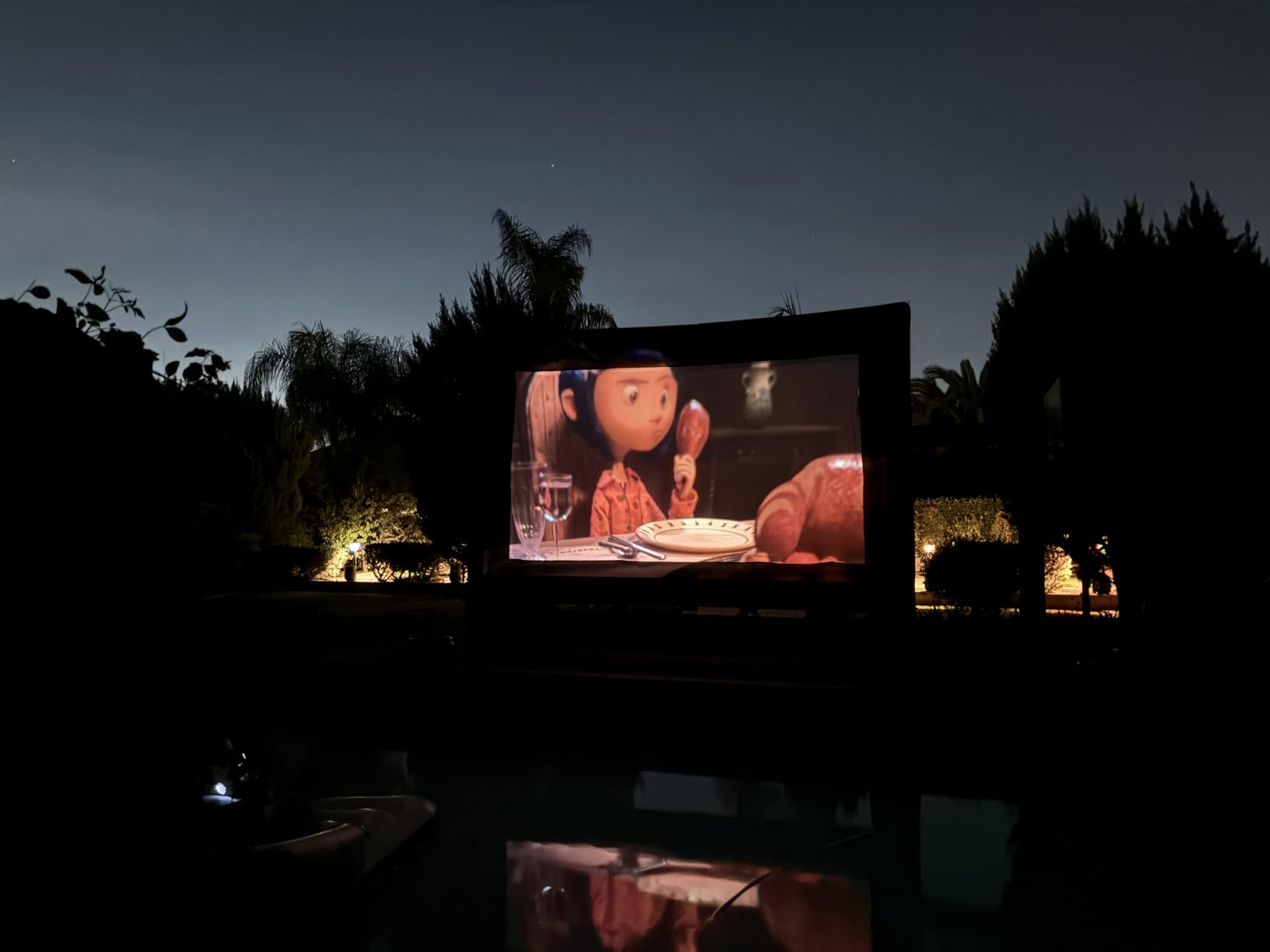 XHYCPY 20 Feet Inflatable Projector Screen Outdoor Inflatable Movie Screen with Air Blower Storage Bag, Easy Set Up Blow Up Screen for Backyard Movie Night, Theme Parties, Celebrations customer photo 2