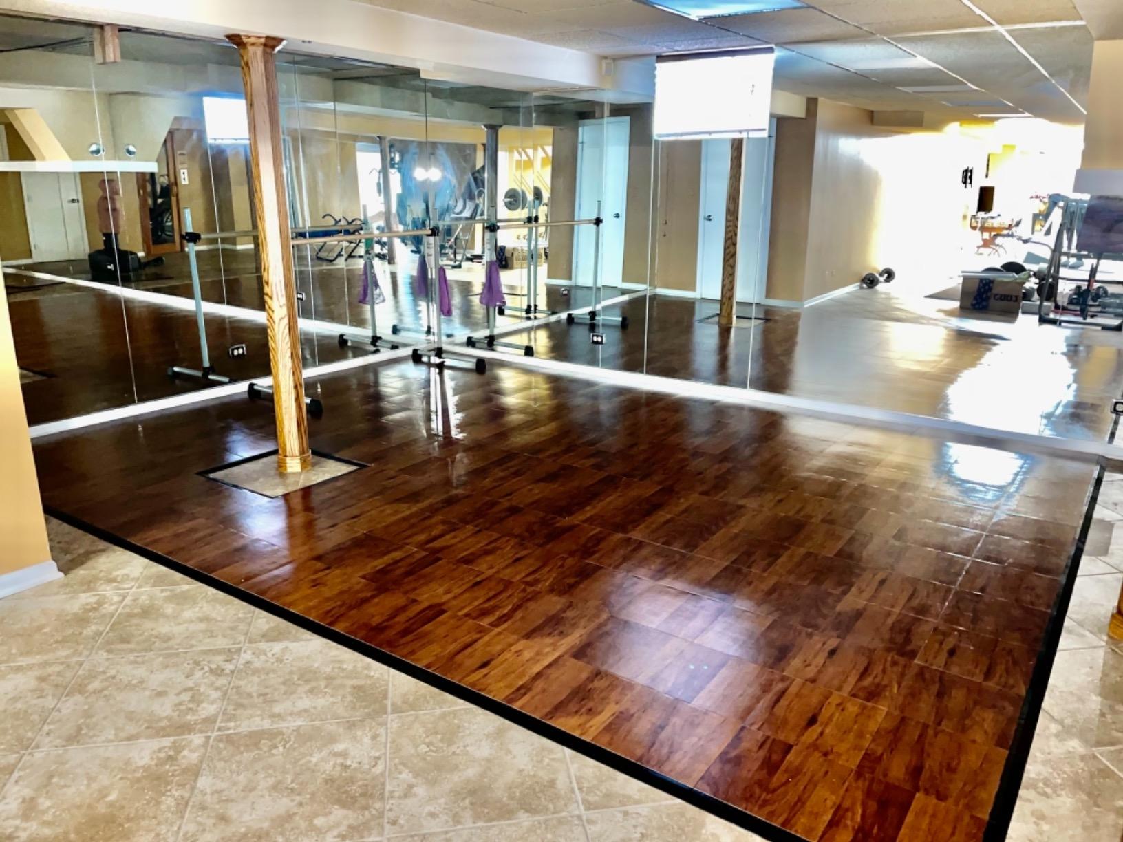 VersaStep by FlooringInc 12 x 12 Inch Interlocking Dance Floor Tiles, Portable Vinyl Dance Floor for Home Practice, 3/8 Inch Thick Snap Together Tap and Ballet Flooring, Dark Maple, 52 Tiles, 52 Sq Ft customer photo 2