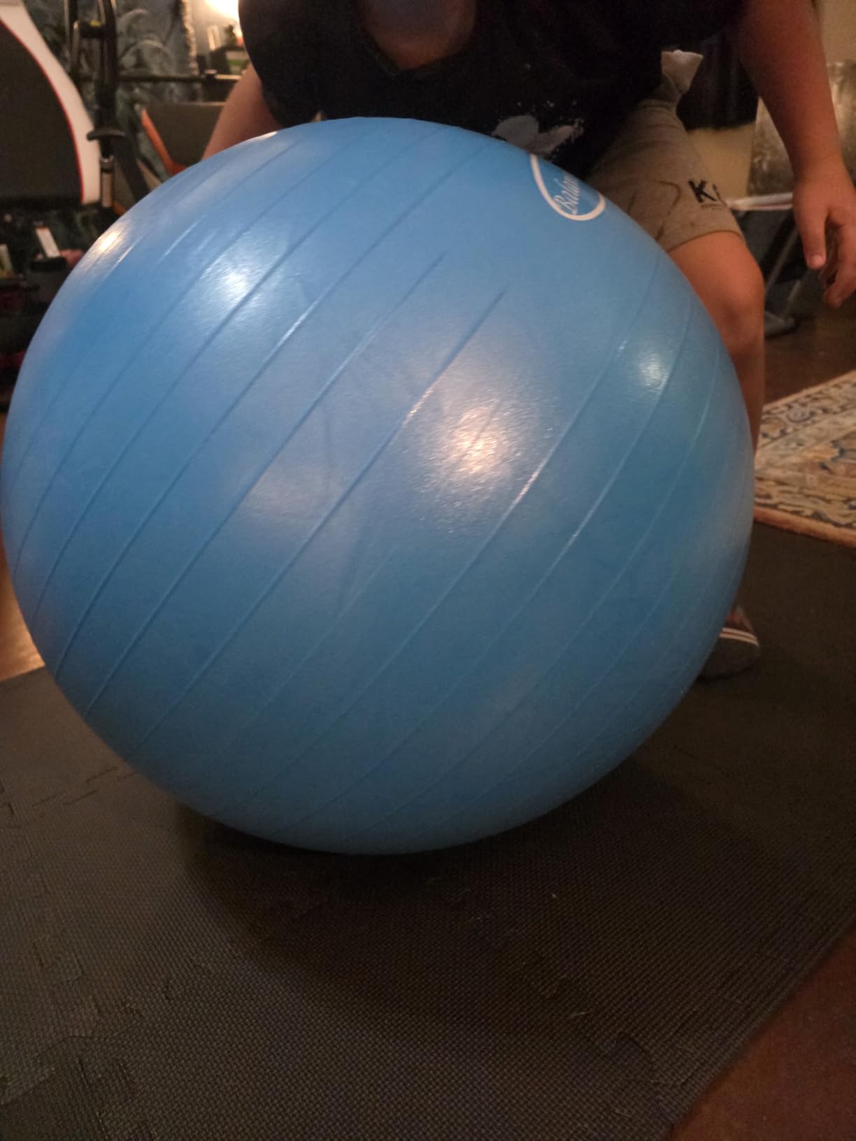 Fitvids Anti-Burst and Slip Resistant Exercise Yoga Fitness Birthing Ball with Quick Pump, 2,000-Pound Capacity, Multiple Colors and Sizes customer photo 1