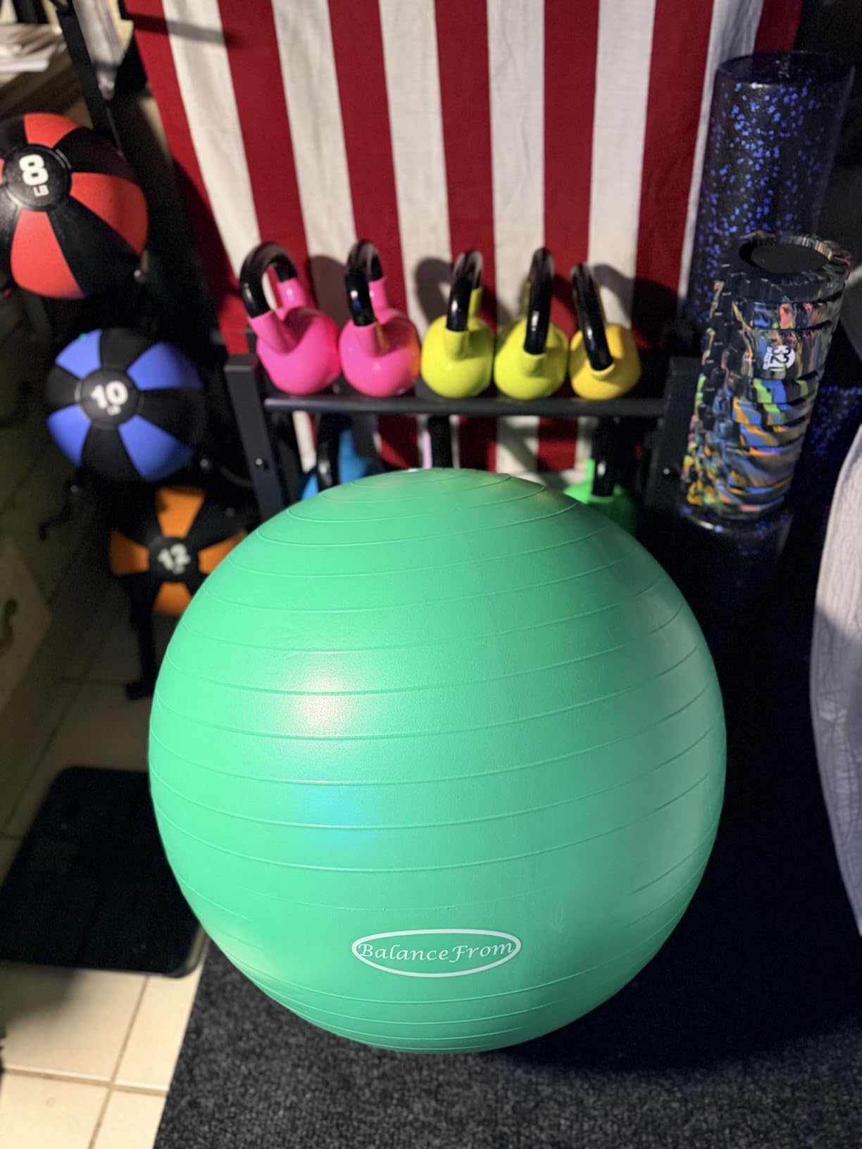 Fitvids Anti-Burst and Slip Resistant Exercise Ball Yoga Ball Fitness Ball Birthing Ball with Quick Pump customer photo 2