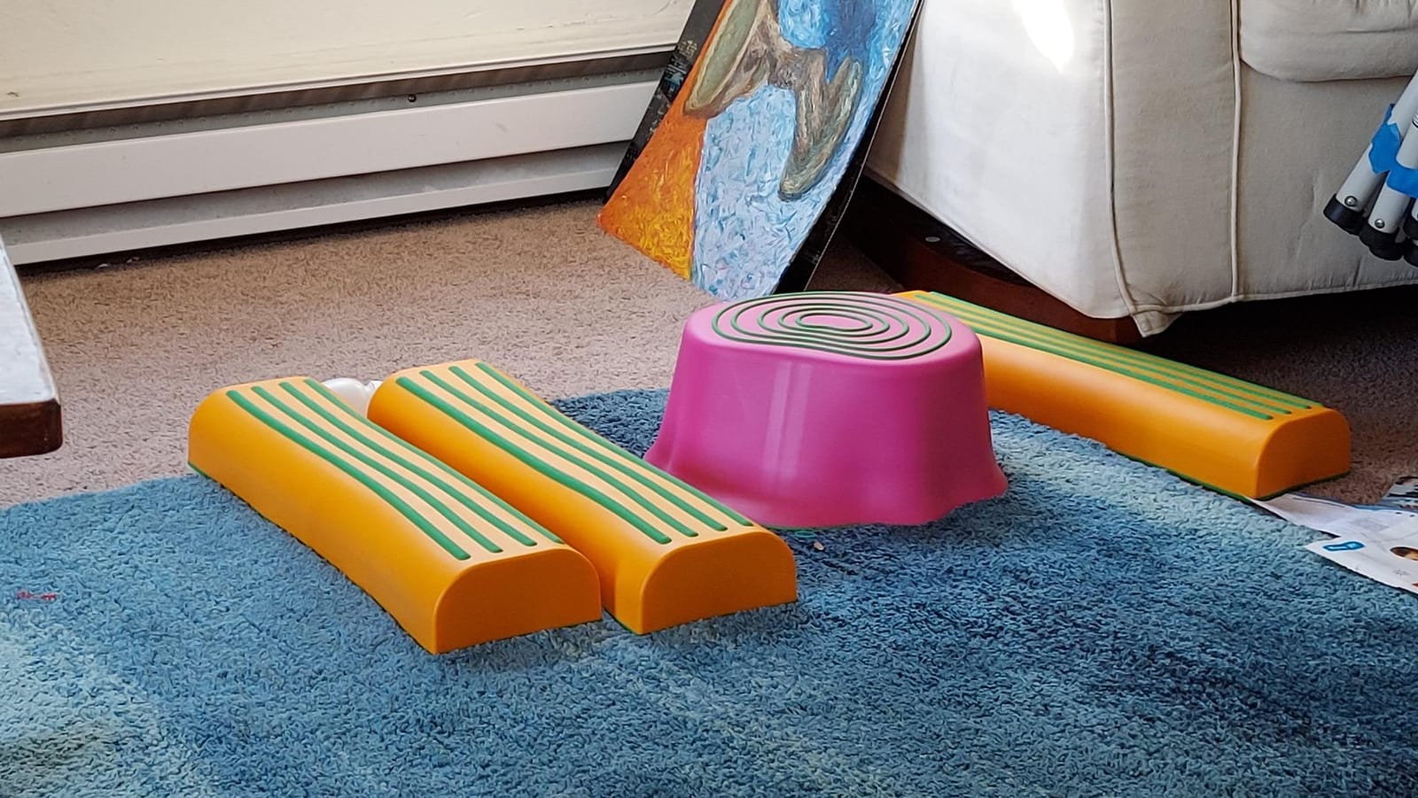 edxeducation Step-a-Trail - 6 Piece Backyard Obstacle Course for Kids - Indoor and Outdoor - Build Coordination and Confidence - Physical and Sensory Play customer photo 1