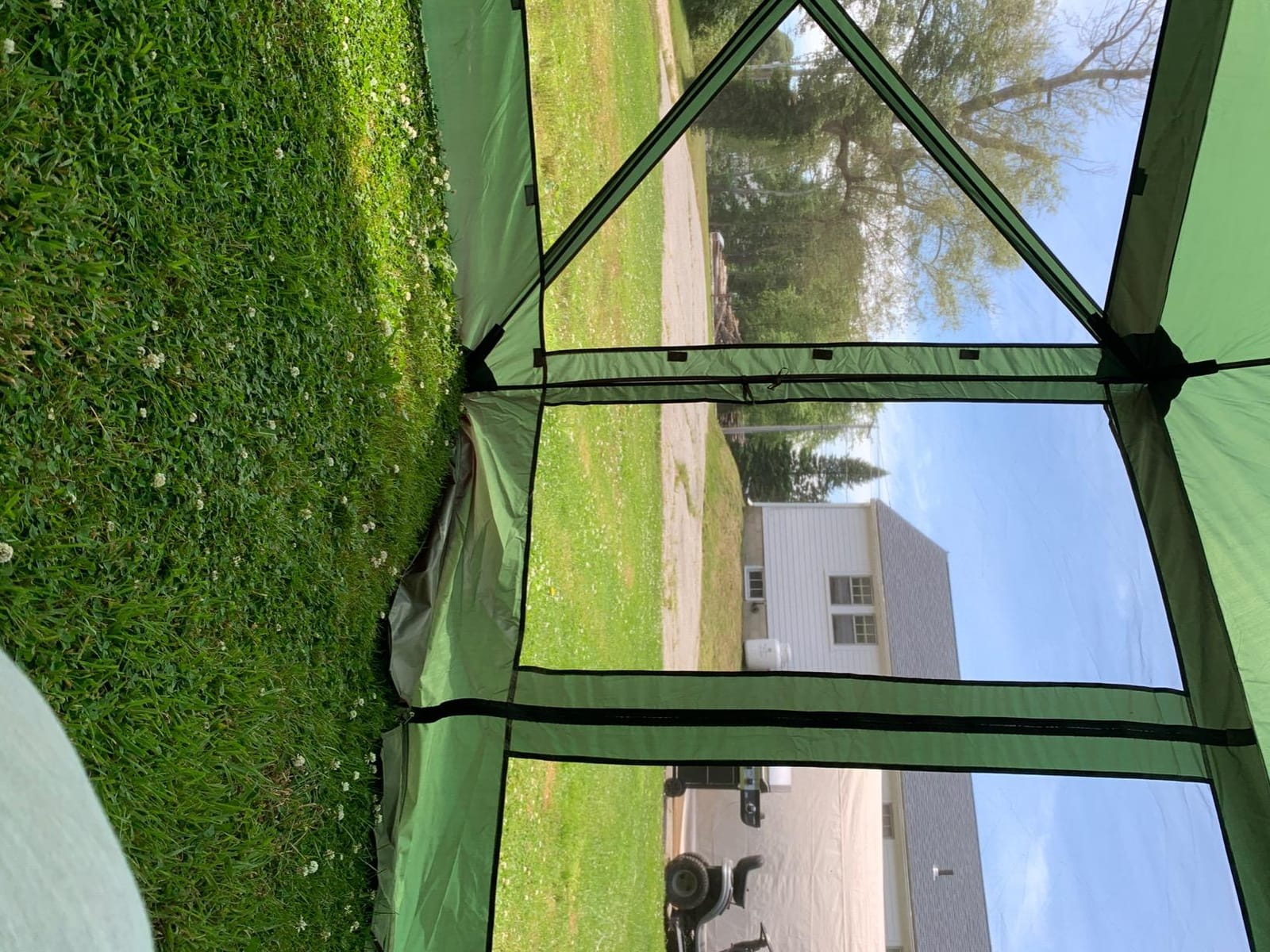 Outsunny 12' x 12' Hexagon Screen House Pop Up Tent Portable Gazebo Beige | Canopy Shelter, Mesh Netting Walls, Carry Bag, Shaded Interior customer photo 2