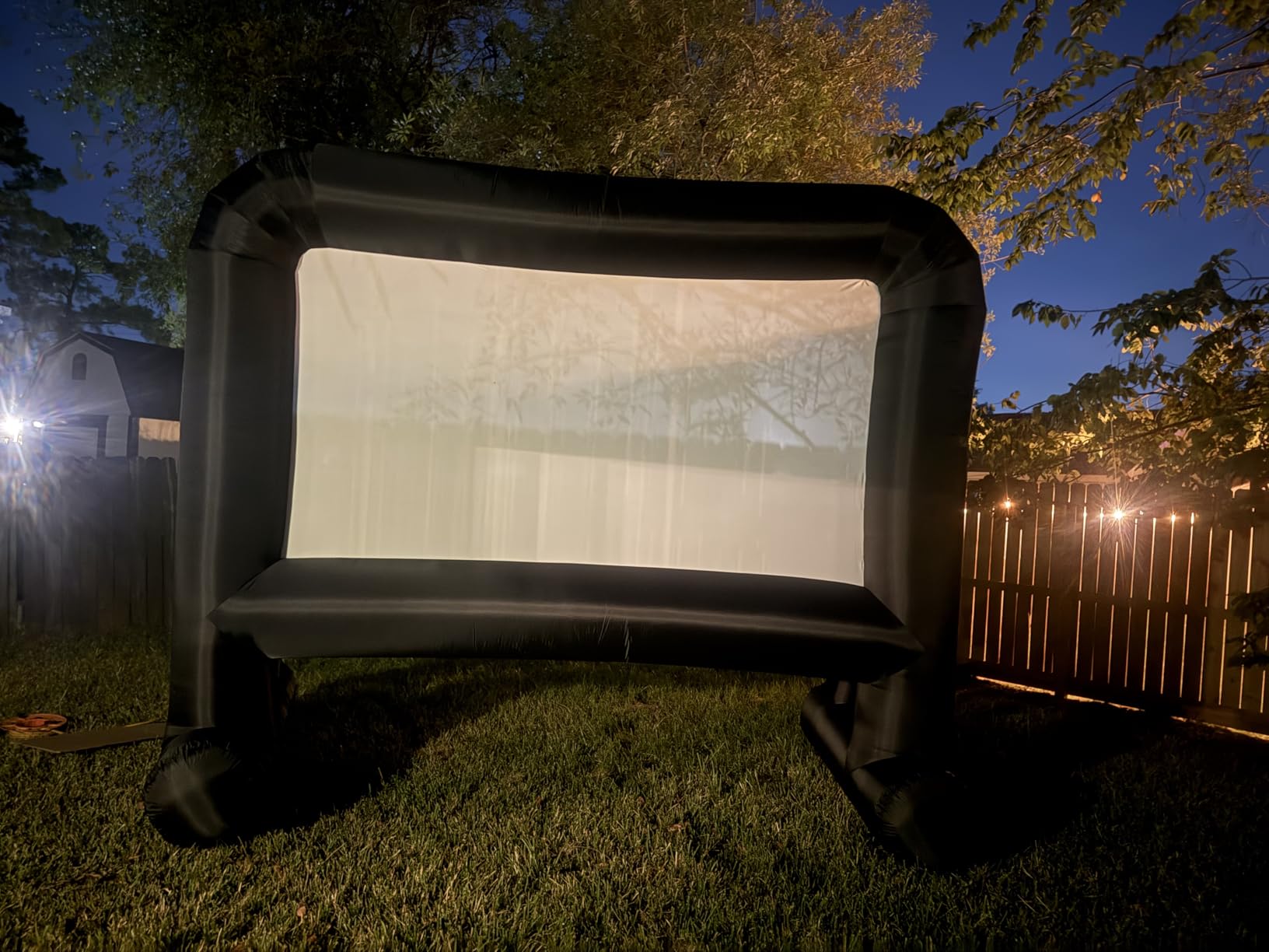 Inflatable Movie Screen Outdoor, OUTTOY Inflatable Projection Screen 16FT | Mega Blow Up Screen for Backyard Movie Night, Theme Parties, Celebrations, Quiet Fan, Storage Bag, Easy Set up customer photo 2