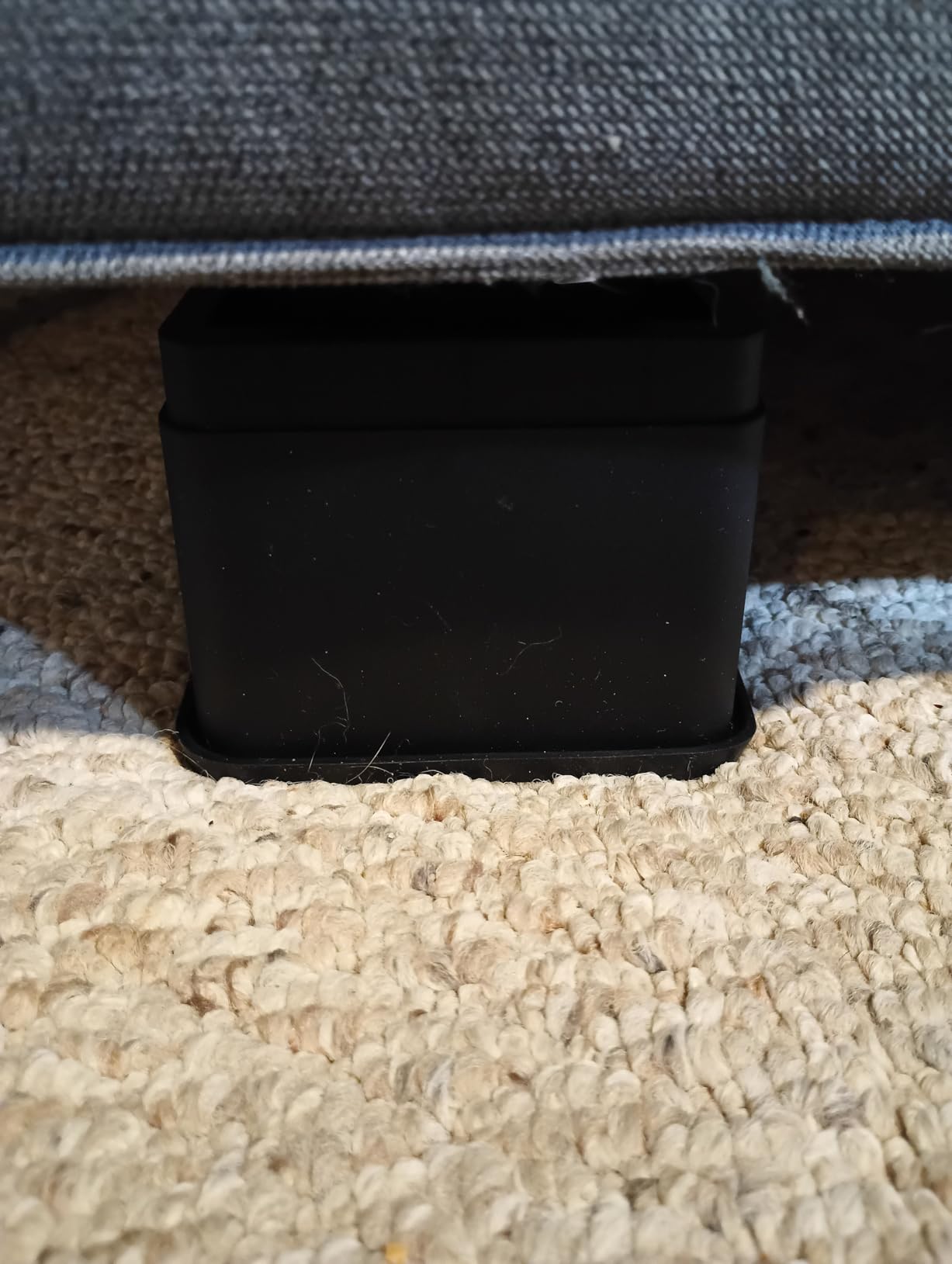 BTSD-home Bed Risers 3 Inch | Heavy Duty Furniture Lifters for Under-Bed Storage, Dorms, Sofas, Tables and Chairs, Anti-Slip Pads, 2,200 lb, Black, 4 Pack customer photo 2