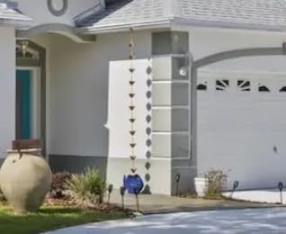 8.5FT Butterfly Iron Rain Chain for Gutters and Rain Barrel+Adapter, Bronze customer photo 2