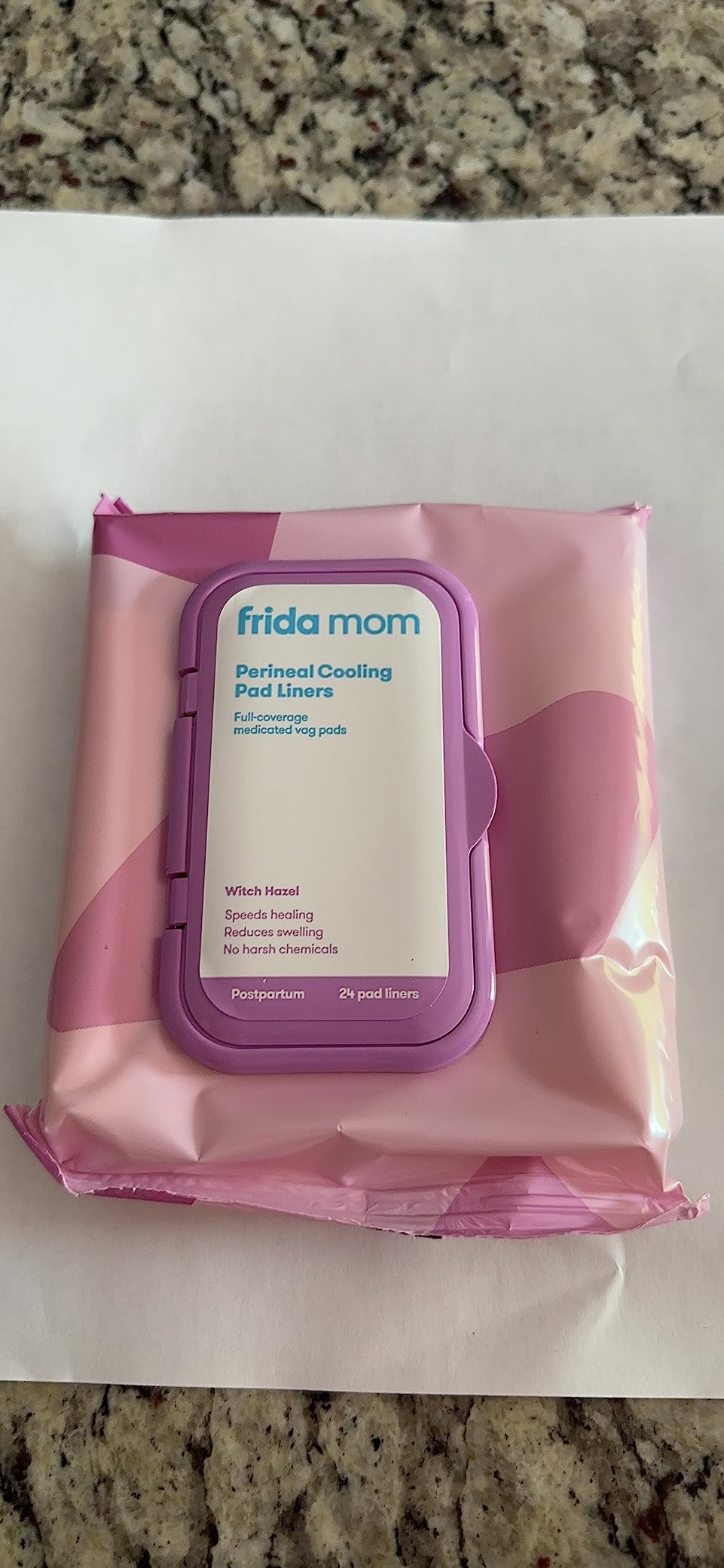 Frida Mom Perineal Medicated Witch Hazel Cooling Pad Liners for Postpartum, 24-Count customer photo 1