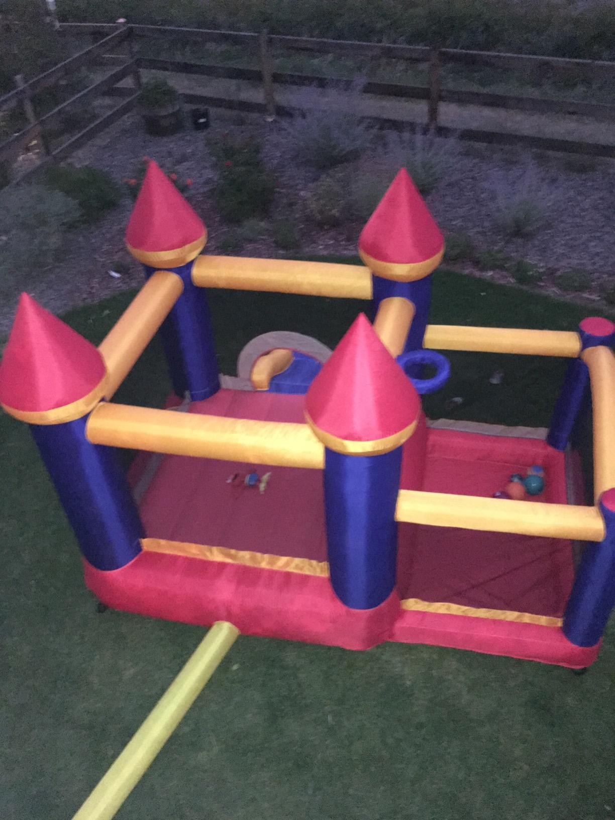 JOYMOR Inflatable Bounce House for Kids with Ball Pit, Inflatable Bouncing Castle Play Center w/Air Blower Pump, Jump'n Slide Bouncer for Indoor and Outdoor customer photo 1