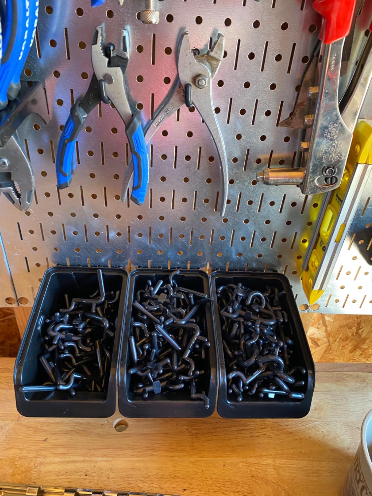 WallPeg Pegboard Bins - 6 Each 7