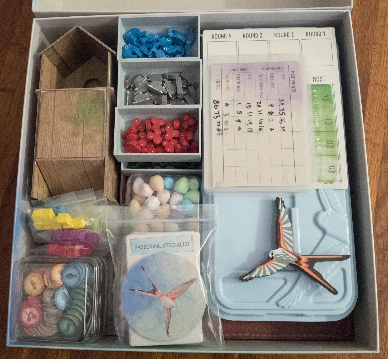 The Broken Token Game Organizer Compatible with Wingspan - Wooden Game Organizing Box with Multiple Trays customer photo 2