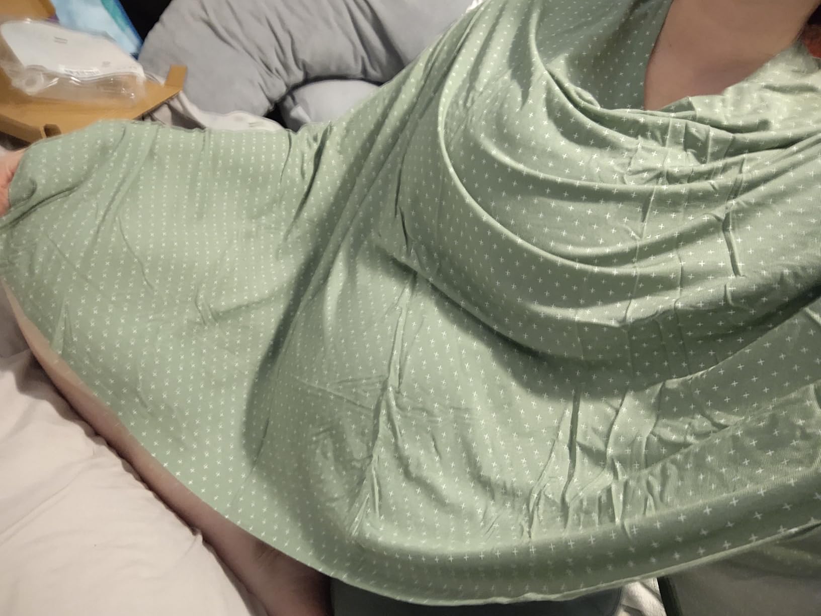 WeeSprout Nursing Cover for Breastfeeding, Soft & Breathable Nursing Poncho, Neck Insert for Hands-Free View, Machine Washable & Dryer Safe Feeding Cover Up customer photo 2