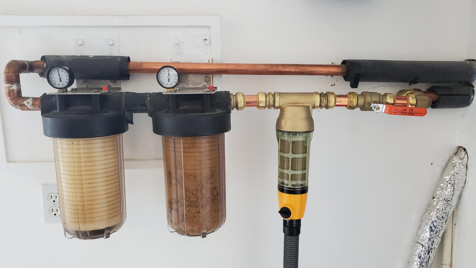 iSpring WSP50ARB Big Spin Down Sediment Filter, Sediment Buster, 50 Micron | Whole House Water Prefilter for Well Water, Auto Flushing Module, 316L Stainless Steel Mesh, Built-In Scraper, Brass Top customer photo 1