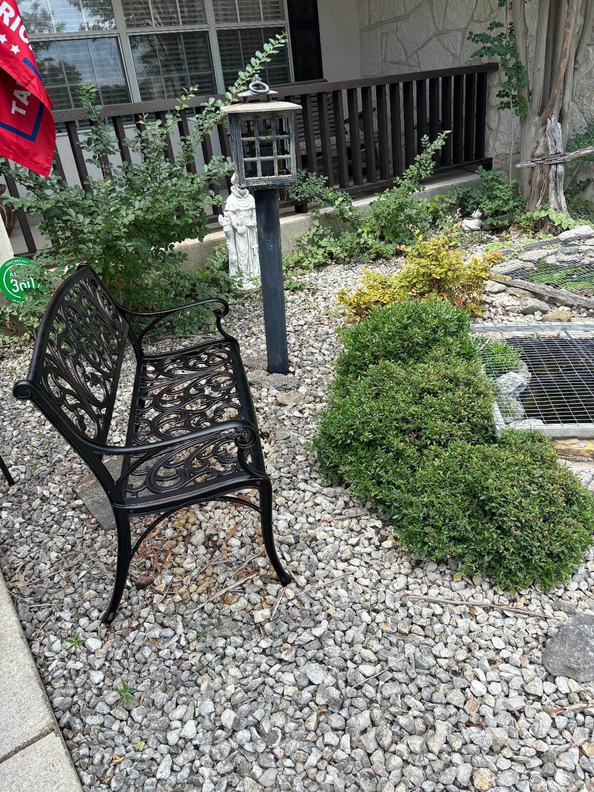 Patio Sense Decatur Cast Aluminum Patio Bench | Antique Bronze Finish | Heavy Duty Rust Free Metal Construction | Lightweight | Easy Assembly | For Front Porch, Backyard, Lawn, Garden, Pool, Deck customer photo 1