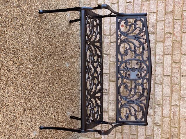 Patio Sense Decatur Cast Aluminum Patio Bench | Antique Bronze Finish | Heavy Duty Rust Free Metal Construction | Lightweight | Easy Assembly | For Front Porch, Backyard, Lawn, Garden, Pool, Deck customer photo 2