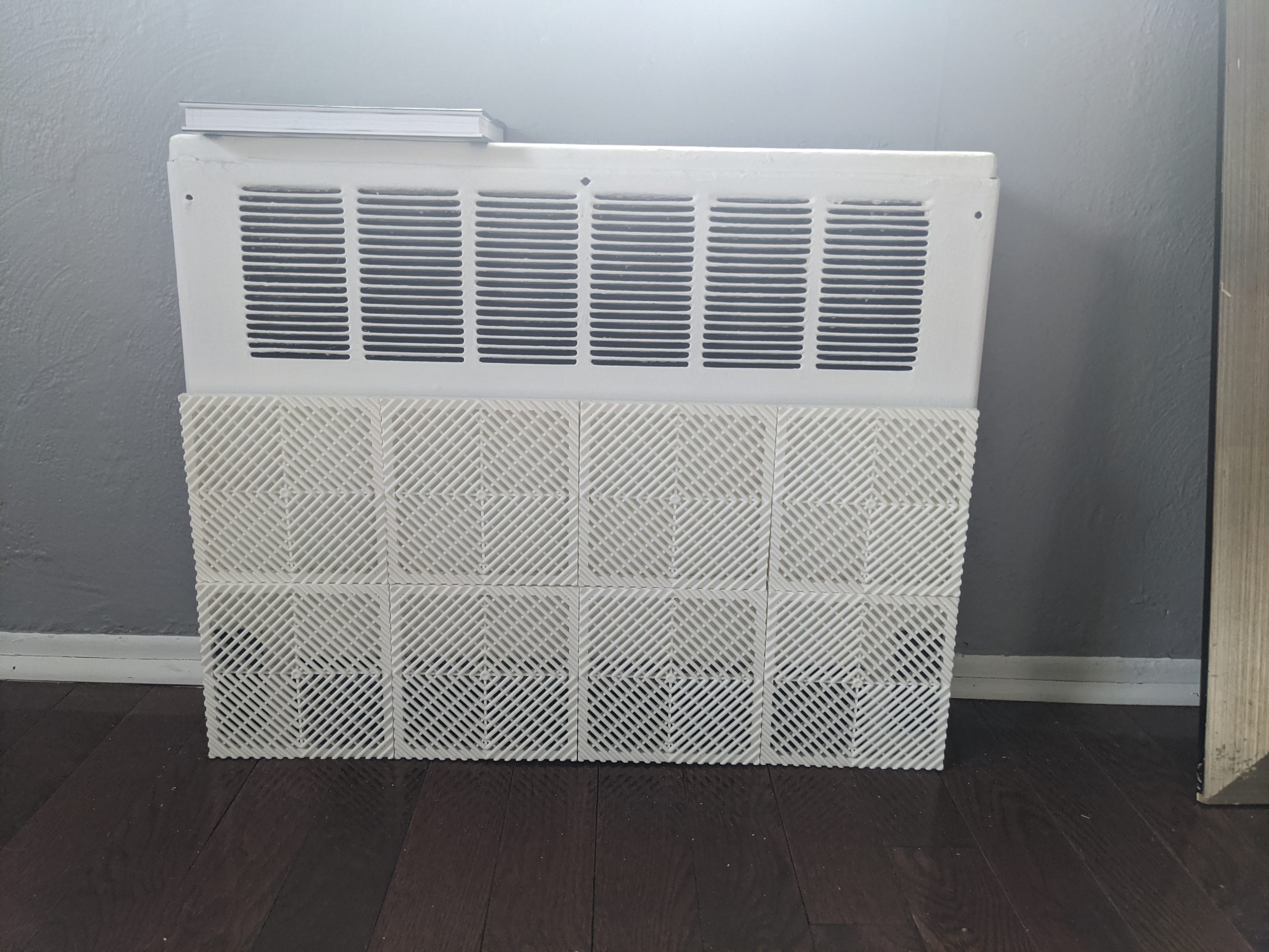 Ready Covers - Radiator Cover Heating Cabinet For Your Home And Office Fits Most Small and Medium Size Radiators: CHARCOAL - 30 Tiles! (30, Charcoal) customer photo 1