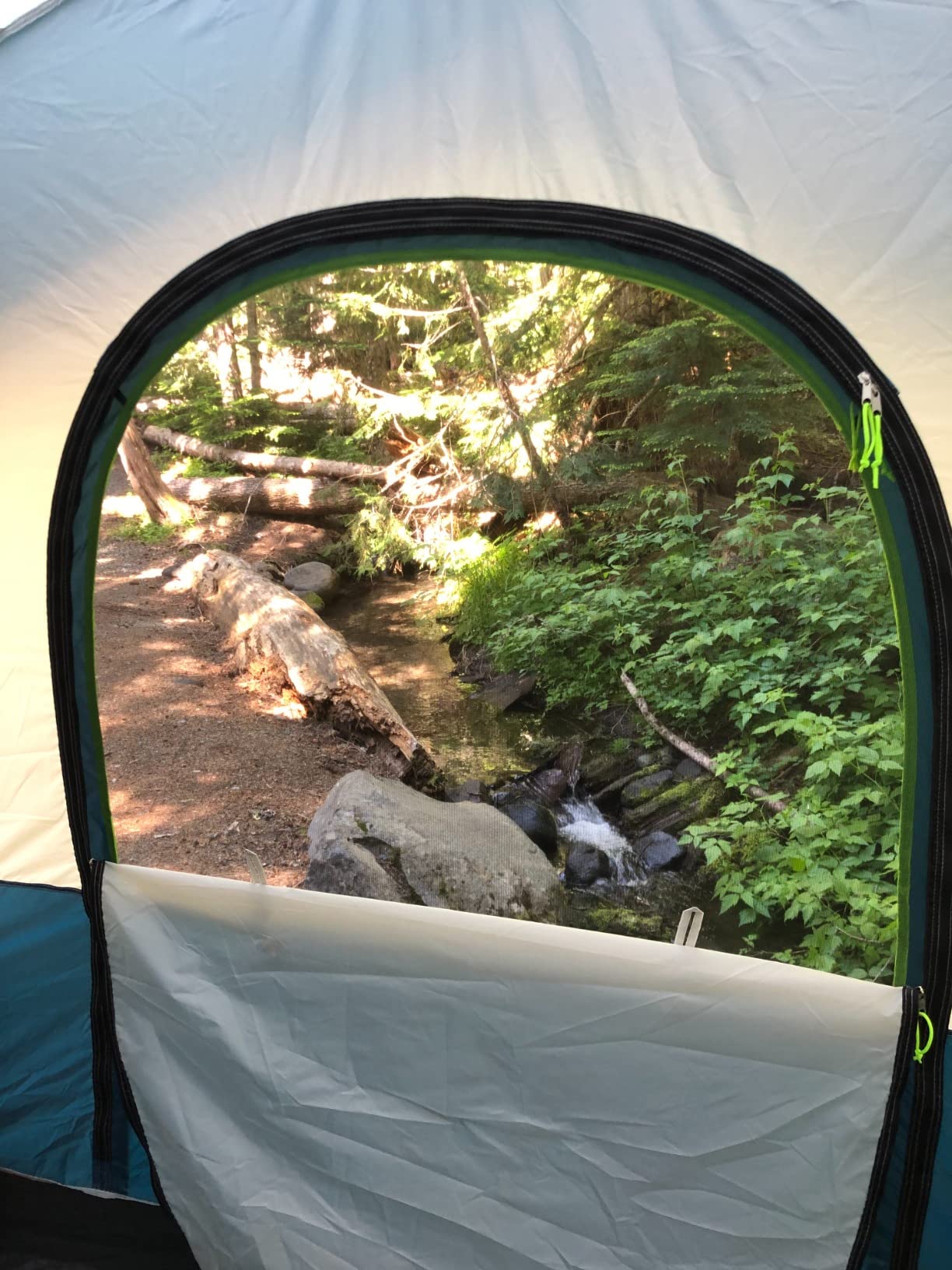 Universal SUV Camping Tent - Up to 8-Person Sleeping Capacity, Includes Rainfly and Storage Bag - Car Tailgate Glamping Tent - 8'W x 8'L x 7.2'H Gray and Blue customer photo 1