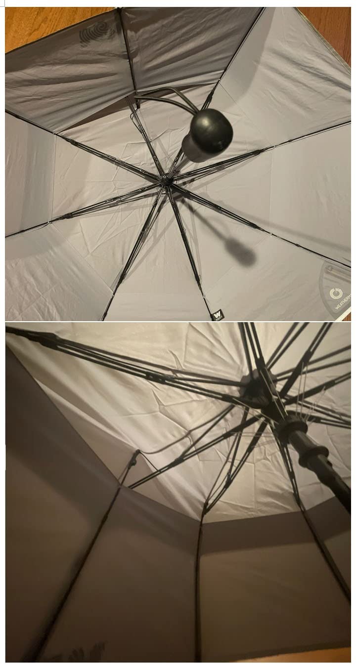 Weatherman Premium Collapsible Travel Umbrella - Windproof, Compact, Easy Auto Open - Resists Up to 55 MPH Winds - Perfect for Rain, Wind, Backpack, Car - Folding Umbrella (Black) customer photo 1