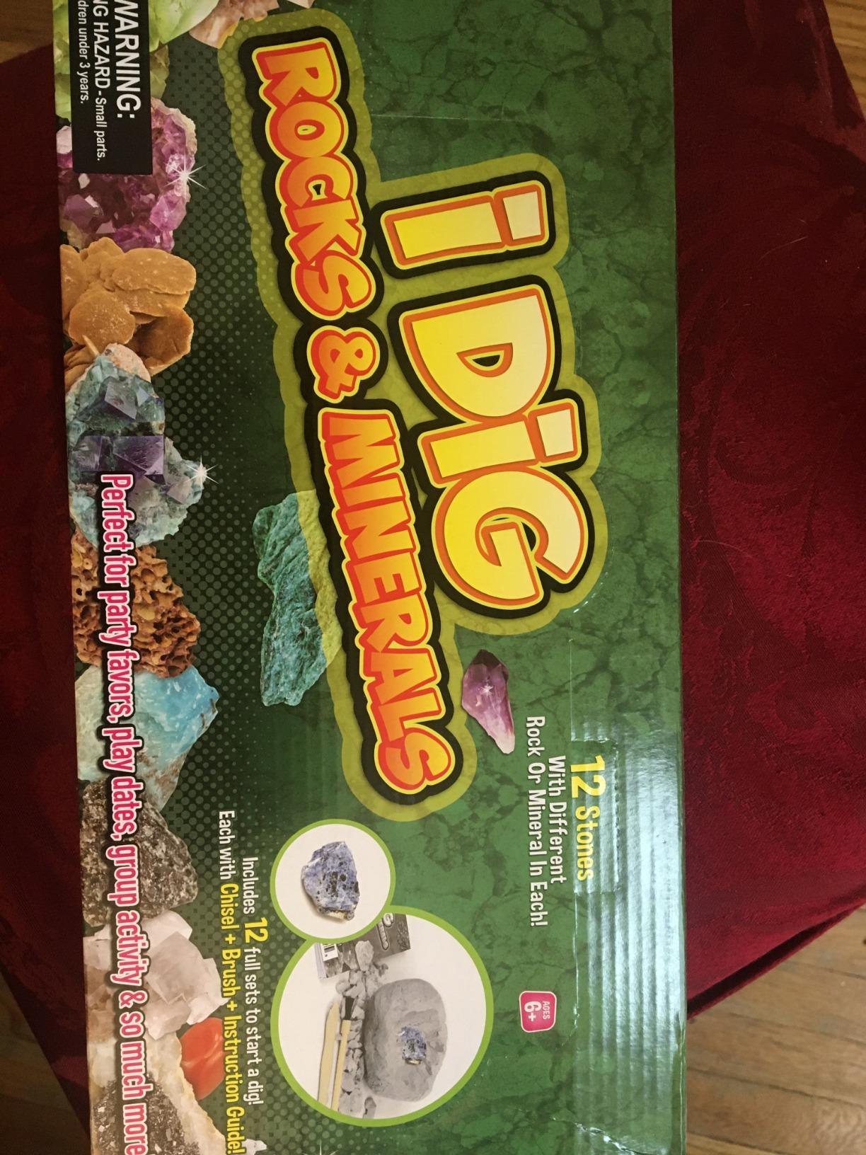 12 Natural Rock & Mineral Dig Kit, STEM Toy for Kids, Party Favors | Dig up 12 natural rocks, minerals & gemstones! Educational STEM toy, perfect as party favors for boys & girls customer photo 2