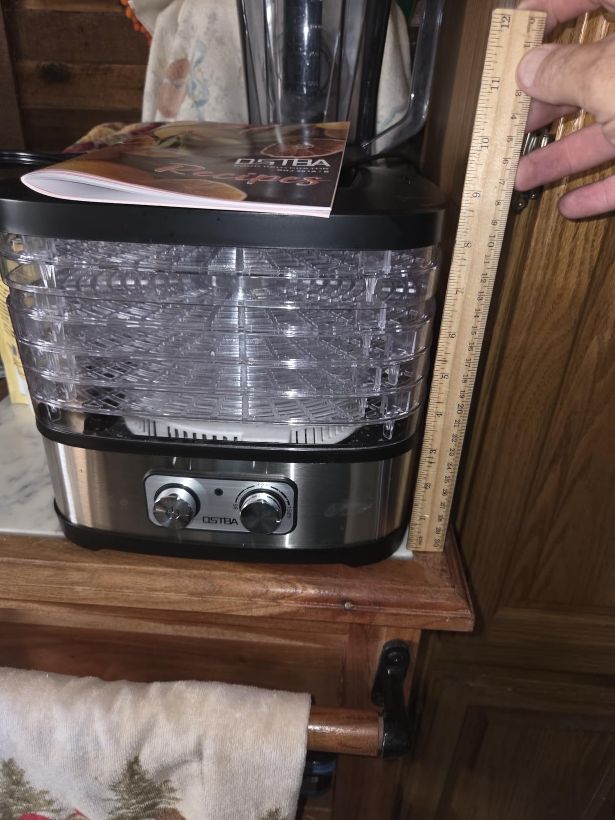 OSTBA Food Dehydrator, 5 Trays, 240W Dryer for Jerky, Fruit & Veggies | BPA-Free Trays | 95-158°F Temp | 72H Timer | 360° Airflow | Dishwasher Safe | Low Noise | ETL Certified | Recipe Included customer photo 1