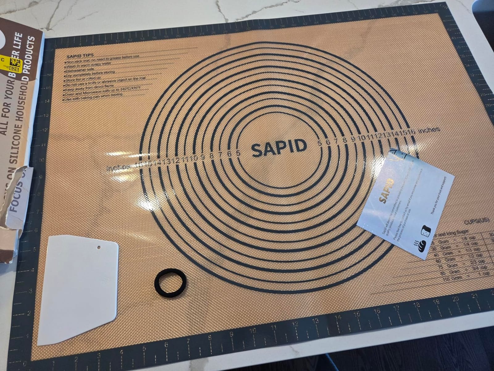 Sapid Thick Silicone Pastry Mat Baking Dough Rolling Extra Large 20