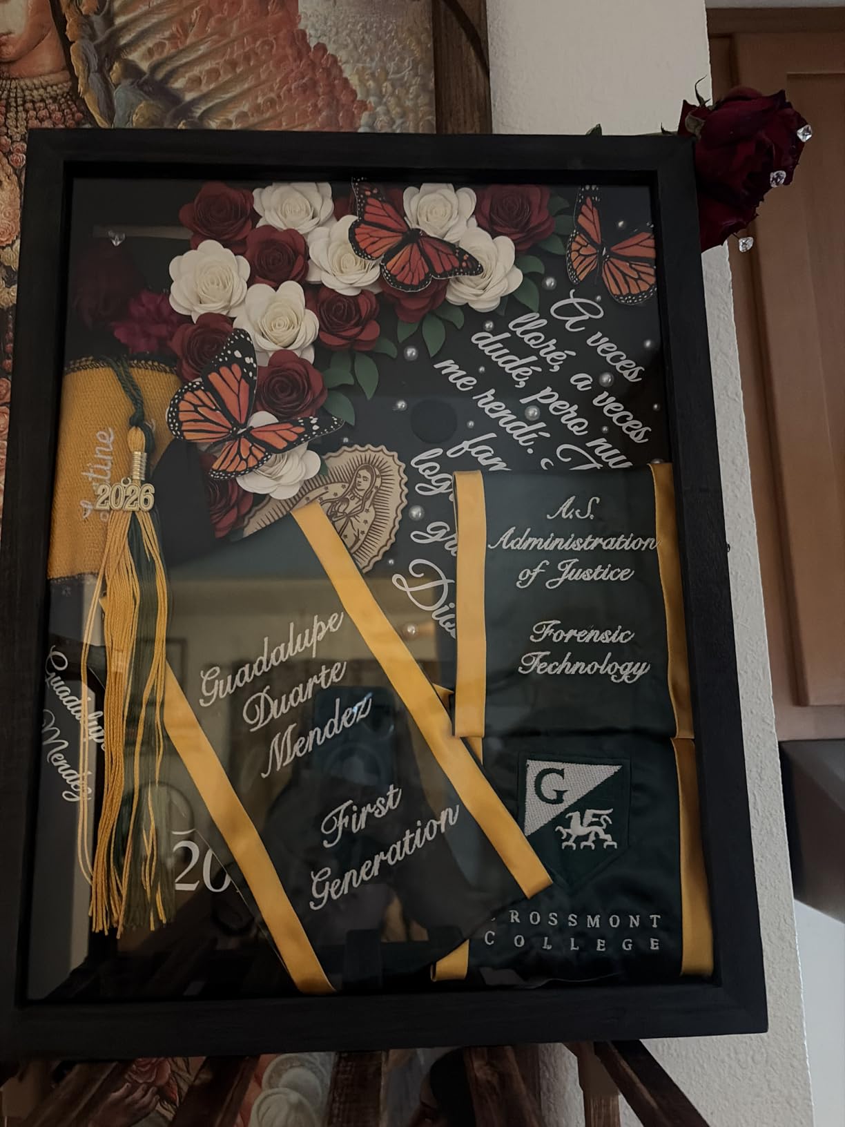 TJ.MOREE Shadow Box Frame 8 x 10 Shadowbox Display Case Picture Frame with Linen Back Memorabilia Bouquet Medals Military Photos Memory Box customer photo 2