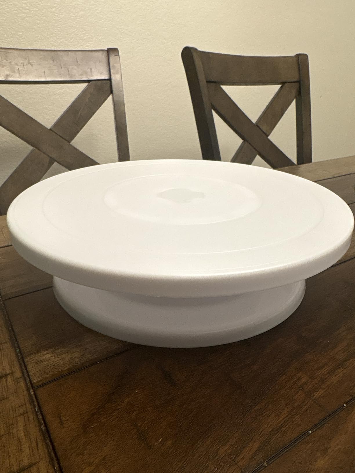 Kootek Cake Stand Turntable for Party | Smooth Rotating, Non-slip, Easy-to-Clean, Lightweight, Pedestal Cake Spinner, Baking Supplies Tools for Decorating Display customer photo 1
