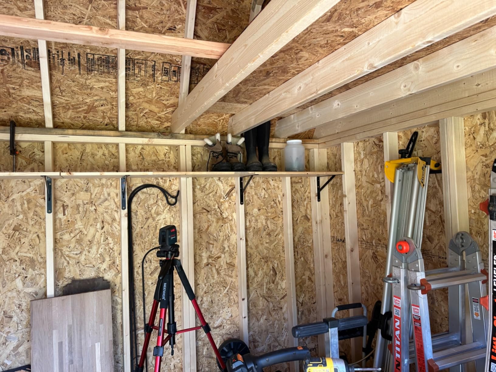 LuckIn 12 Inch Heavy Duty Shelf Bracket, Wall Shelf Brackets, 90 Degree Bracket, 250 LBS Max Load, Mounting Hardware Include, Black, 12-Pack customer photo 1