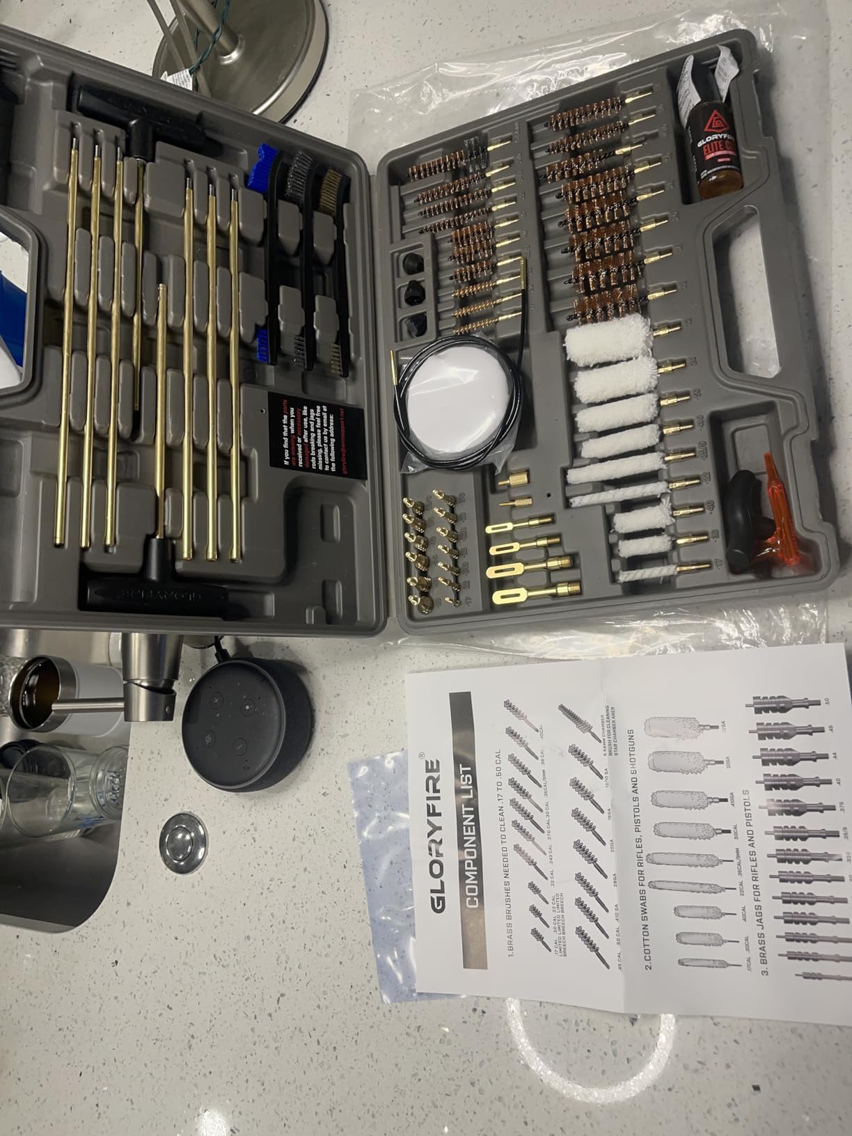 GLORYFIRE Elite Universal Gun Cleaning Kit with Reinforced Rods | All-Brass Brushes and Jags, Reinforced and Lengthened Rods for all Caliber, Cotton Mops, Wire Rope for Hunting and Shooting customer photo 2